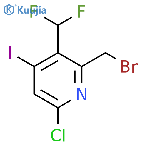 2-(Bromomethyl)-6-chloro-3-(difluoromethyl)-4-iodopyridine structure