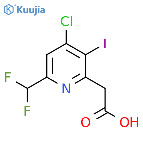 4-Chloro-6-(difluoromethyl)-3-iodopyridine-2-acetic acid structure