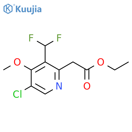 Ethyl 5-chloro-3-(difluoromethyl)-4-methoxypyridine-2-acetate structure