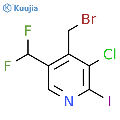 4-(Bromomethyl)-3-chloro-5-(difluoromethyl)-2-iodopyridine structure