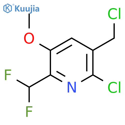 2-Chloro-3-(chloromethyl)-6-(difluoromethyl)-5-methoxypyridine structure