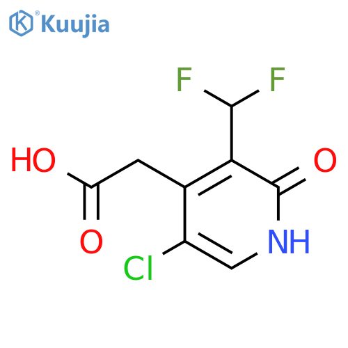 5-Chloro-3-(difluoromethyl)-2-hydroxypyridine-4-acetic acid structure