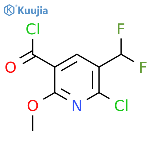2-Chloro-3-(difluoromethyl)-6-methoxypyridine-5-carbonyl chloride structure