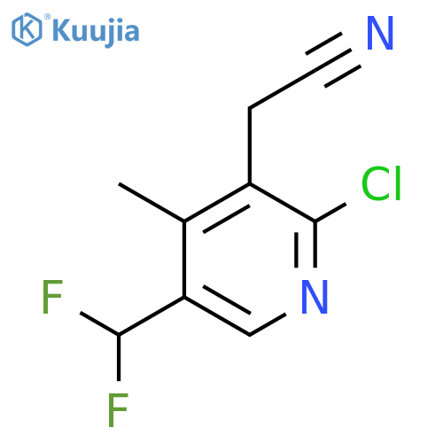 2-Chloro-5-(difluoromethyl)-4-methylpyridine-3-acetonitrile structure