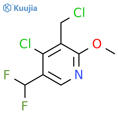 4-Chloro-3-(chloromethyl)-5-(difluoromethyl)-2-methoxypyridine structure