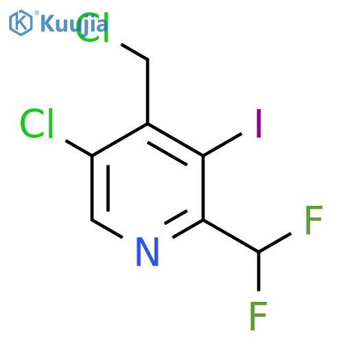 5-Chloro-4-(chloromethyl)-2-(difluoromethyl)-3-iodopyridine structure