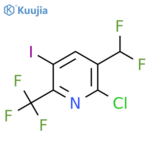2-Chloro-3-(difluoromethyl)-5-iodo-6-(trifluoromethyl)pyridine structure