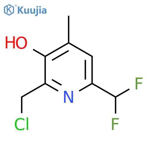 2-(Chloromethyl)-6-(difluoromethyl)-3-hydroxy-4-methylpyridine structure