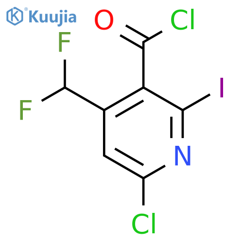 6-Chloro-4-(difluoromethyl)-2-iodopyridine-3-carbonyl chloride structure