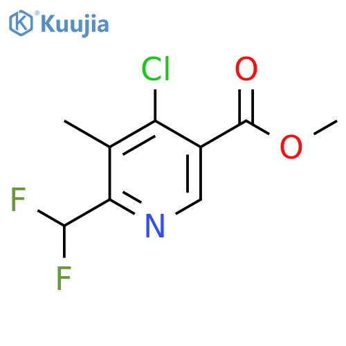 Methyl 4-chloro-2-(difluoromethyl)-3-methylpyridine-5-carboxylate structure