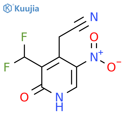 3-(Difluoromethyl)-2-hydroxy-5-nitropyridine-4-acetonitrile structure