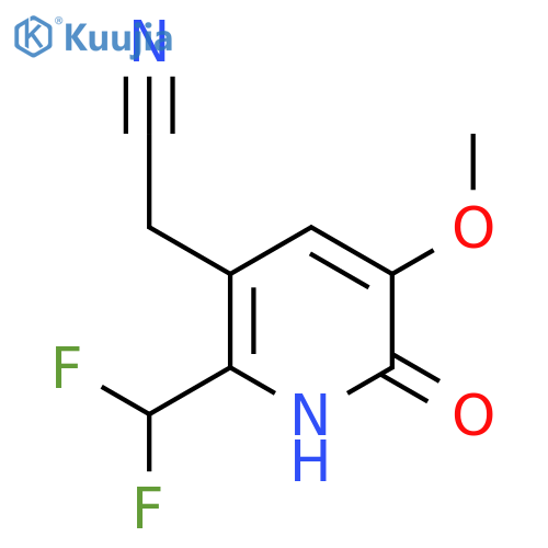 2-(Difluoromethyl)-6-hydroxy-5-methoxypyridine-3-acetonitrile structure