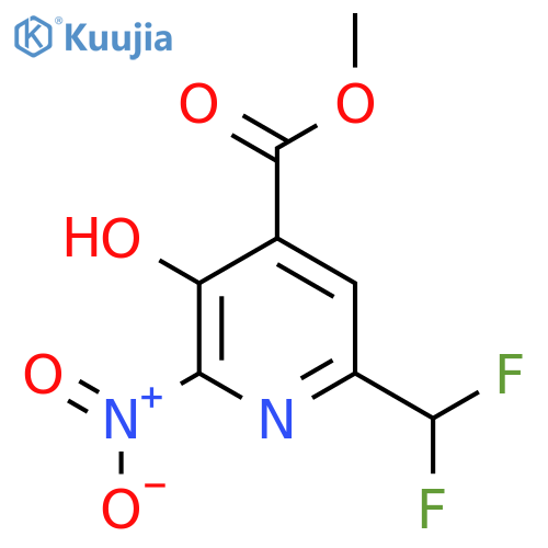 Methyl 6-(difluoromethyl)-3-hydroxy-2-nitropyridine-4-carboxylate structure