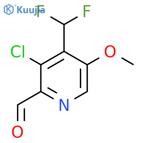 3-Chloro-4-(difluoromethyl)-5-methoxypyridine-2-carboxaldehyde structure