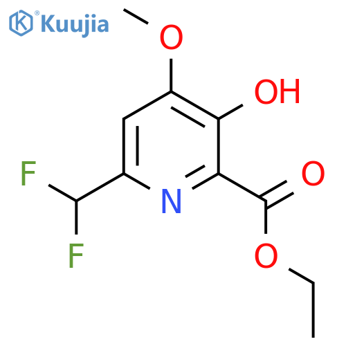 Ethyl 6-(difluoromethyl)-3-hydroxy-4-methoxypyridine-2-carboxylate structure