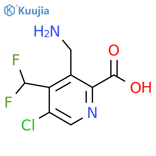 3-(Aminomethyl)-5-chloro-4-(difluoromethyl)pyridine-2-carboxylic acid structure
