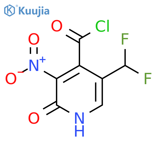 5-(Difluoromethyl)-2-hydroxy-3-nitropyridine-4-carbonyl chloride structure