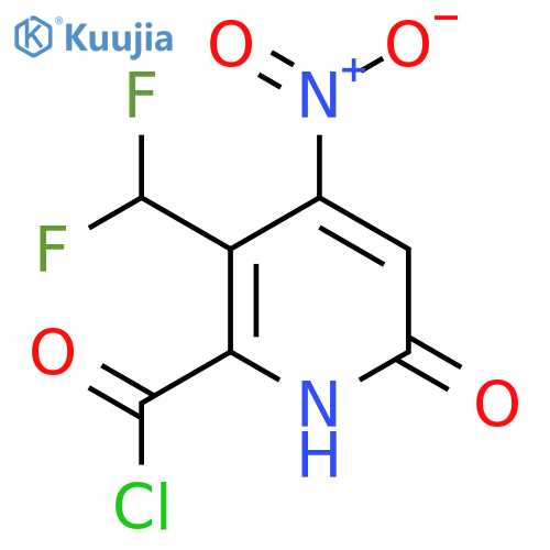 3-(Difluoromethyl)-6-hydroxy-4-nitropyridine-2-carbonyl chloride structure