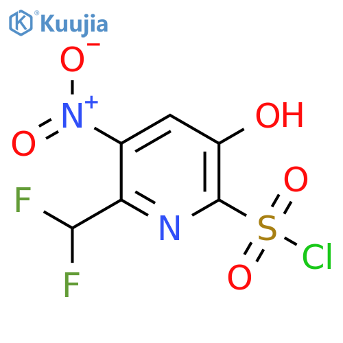 2-(Difluoromethyl)-5-hydroxy-3-nitropyridine-6-sulfonyl chloride structure