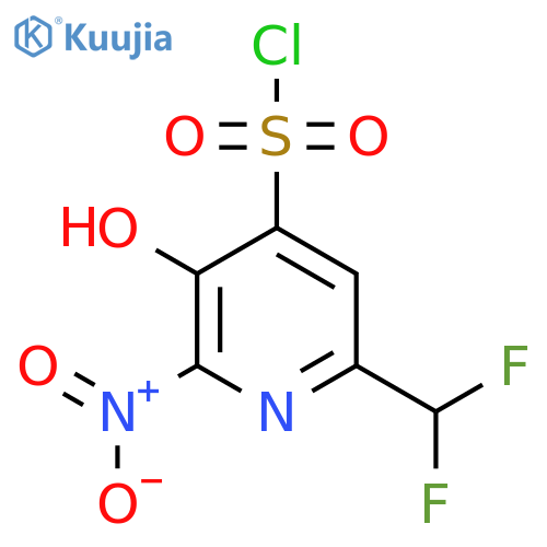 6-(Difluoromethyl)-3-hydroxy-2-nitropyridine-4-sulfonyl chloride structure