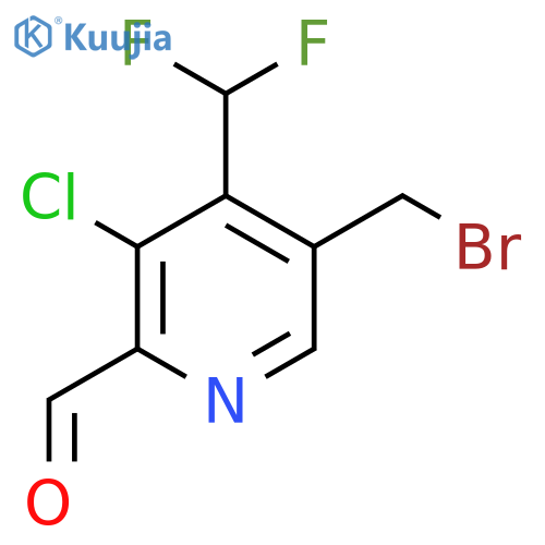 5-(Bromomethyl)-3-chloro-4-(difluoromethyl)pyridine-2-carboxaldehyde structure