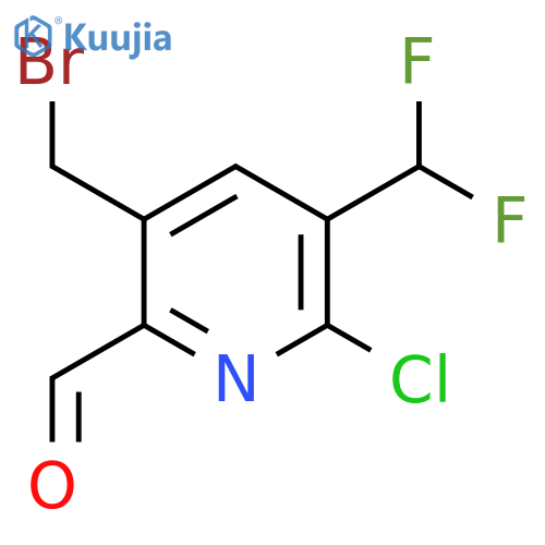 5-(Bromomethyl)-2-chloro-3-(difluoromethyl)pyridine-6-carboxaldehyde structure