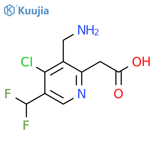 3-(Aminomethyl)-4-chloro-5-(difluoromethyl)pyridine-2-acetic acid structure