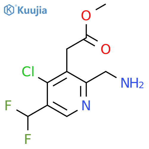 Methyl 2-(aminomethyl)-4-chloro-5-(difluoromethyl)pyridine-3-acetate structure