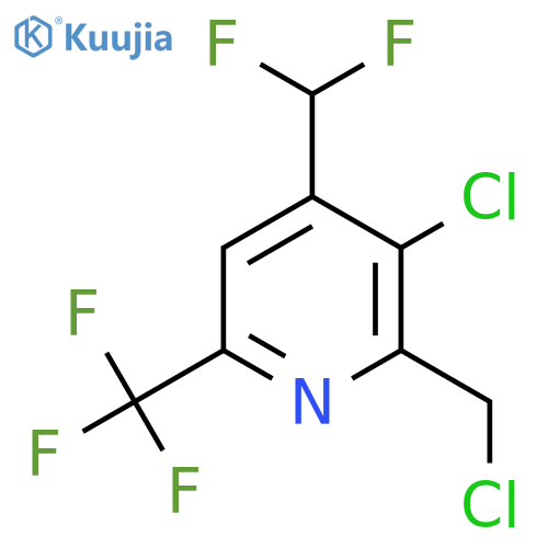 3-Chloro-2-(chloromethyl)-4-(difluoromethyl)-6-(trifluoromethyl)pyridine structure