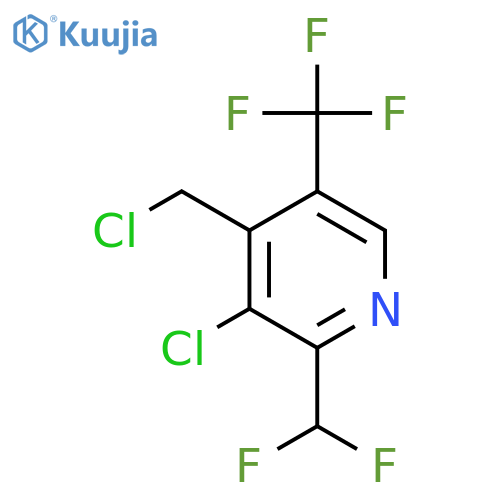 3-Chloro-4-(chloromethyl)-2-(difluoromethyl)-5-(trifluoromethyl)pyridine structure