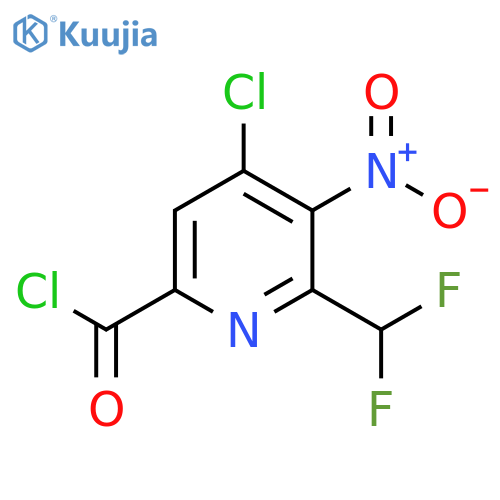 4-Chloro-2-(difluoromethyl)-3-nitropyridine-6-carbonyl chloride structure