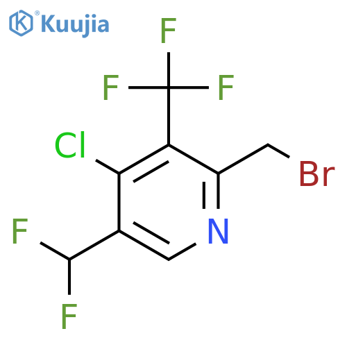 2-(Bromomethyl)-4-chloro-5-(difluoromethyl)-3-(trifluoromethyl)pyridine structure