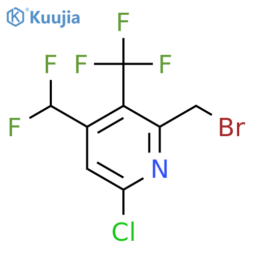 2-(Bromomethyl)-6-chloro-4-(difluoromethyl)-3-(trifluoromethyl)pyridine structure