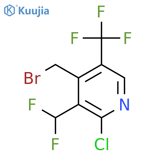 4-(Bromomethyl)-2-chloro-3-(difluoromethyl)-5-(trifluoromethyl)pyridine structure
