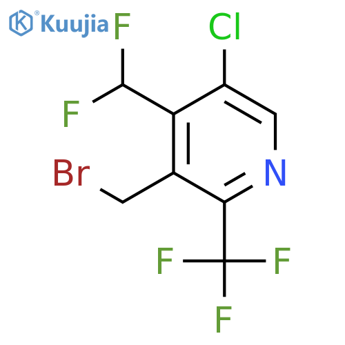 3-(Bromomethyl)-5-chloro-4-(difluoromethyl)-2-(trifluoromethyl)pyridine structure