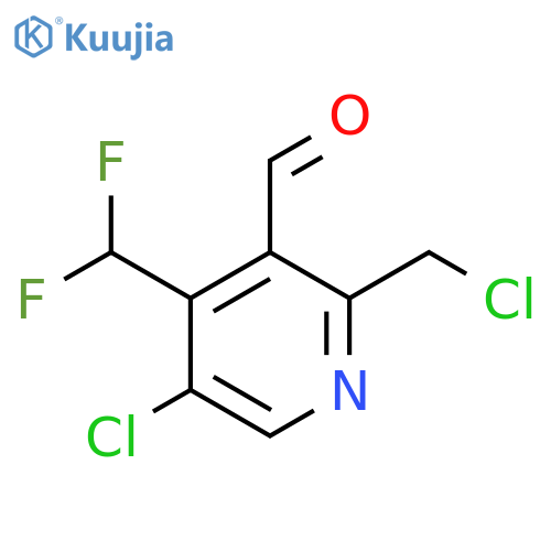 5-Chloro-2-(chloromethyl)-4-(difluoromethyl)pyridine-3-carboxaldehyde structure