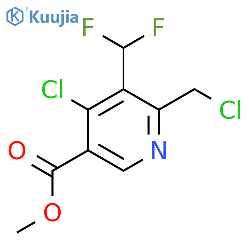Methyl 4-chloro-2-(chloromethyl)-3-(difluoromethyl)pyridine-5-carboxylate structure