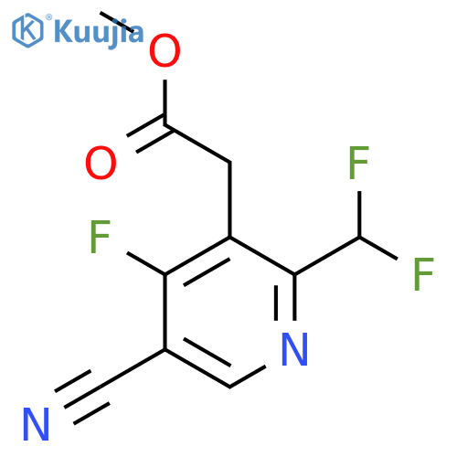 Methyl 5-cyano-2-(difluoromethyl)-4-fluoropyridine-3-acetate structure