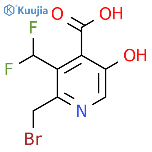 2-(Bromomethyl)-3-(difluoromethyl)-5-hydroxypyridine-4-carboxylic acid structure