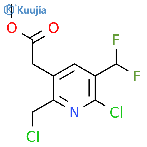 Methyl 2-chloro-6-(chloromethyl)-3-(difluoromethyl)pyridine-5-acetate structure