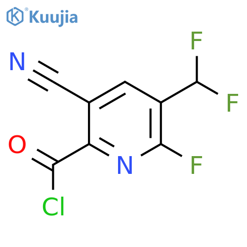 3-Cyano-5-(difluoromethyl)-6-fluoropyridine-2-carbonyl chloride structure