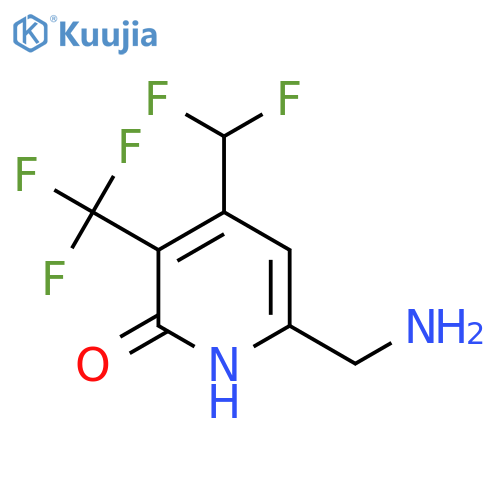 6-(Aminomethyl)-4-(difluoromethyl)-2-hydroxy-3-(trifluoromethyl)pyridine structure