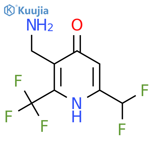 3-(Aminomethyl)-6-(difluoromethyl)-4-hydroxy-2-(trifluoromethyl)pyridine structure