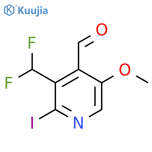 3-(Difluoromethyl)-2-iodo-5-methoxypyridine-4-carboxaldehyde structure
