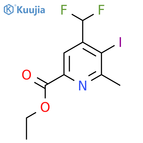 Ethyl 4-(difluoromethyl)-3-iodo-2-methylpyridine-6-carboxylate structure