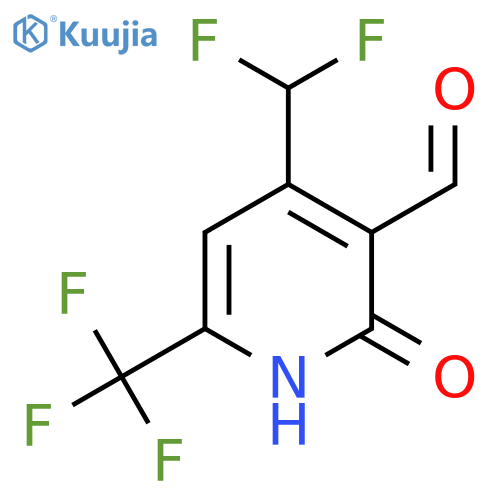 4-(Difluoromethyl)-2-hydroxy-6-(trifluoromethyl)pyridine-3-carboxaldehyde structure