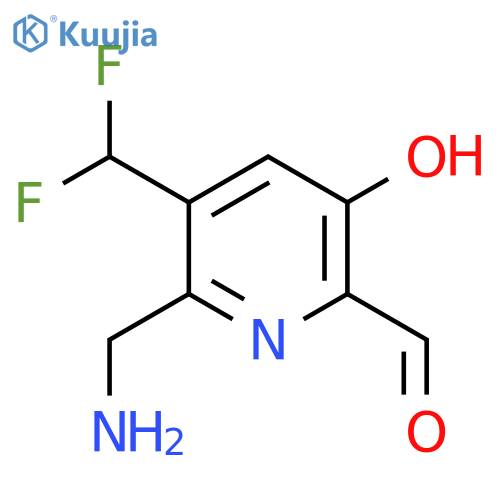2-(Aminomethyl)-3-(difluoromethyl)-5-hydroxypyridine-6-carboxaldehyde structure