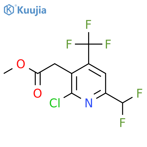 Methyl 2-chloro-6-(difluoromethyl)-4-(trifluoromethyl)pyridine-3-acetate structure