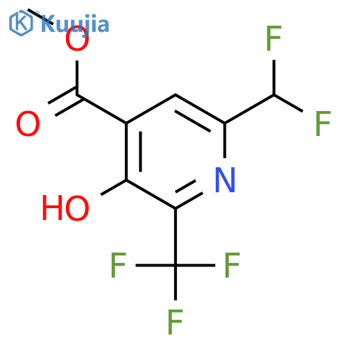 Methyl 6-(difluoromethyl)-3-hydroxy-2-(trifluoromethyl)pyridine-4-carboxylate structure