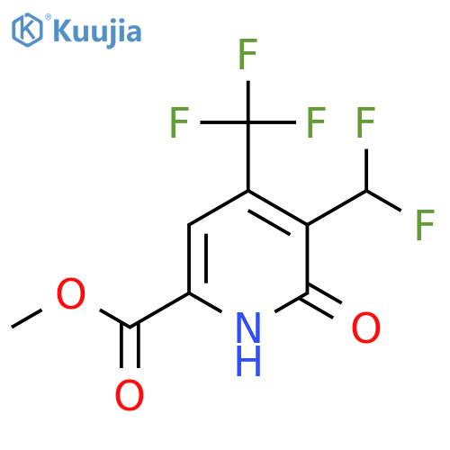 Methyl 3-(difluoromethyl)-2-hydroxy-4-(trifluoromethyl)pyridine-6-carboxylate structure